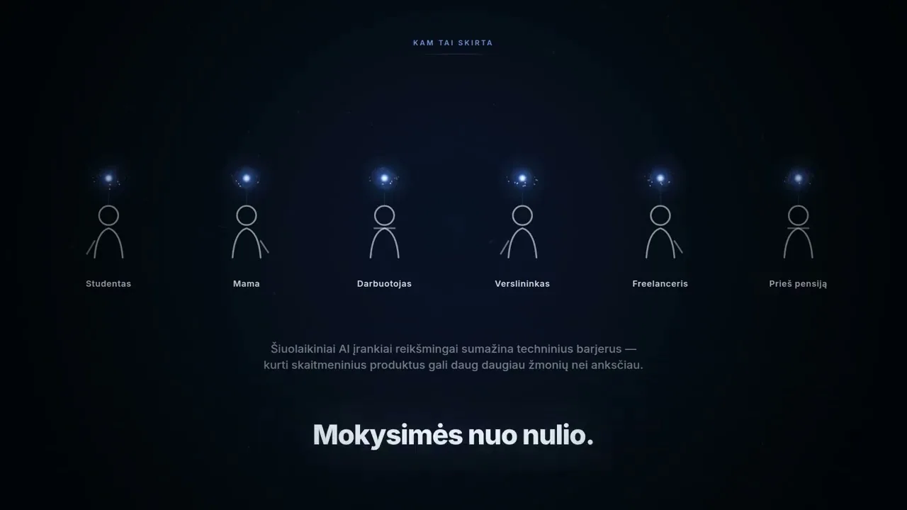 Kadras iš filmo: AI verslas be programavimo: kaip vienas žmogus valdo visą sistemą